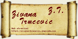 Živana Trmčević vizit kartica